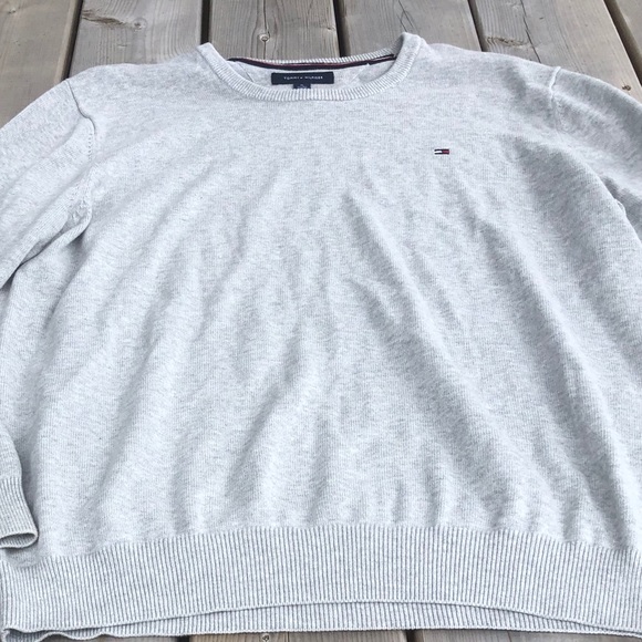Tommy Hilfiger Grey Logo Crew Neck Sweater XL - Picture 2 of 7